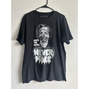 Edgar Allan Poe Zombie Nevermore Glow In The Dark Shirt Size L Horror Goth Grung